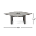 Mirabelle Corner Chair Table, Grey Gray Acacia Wood