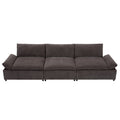 119.5'' 3 Seater Sofa With 2 Storage Unitsfor Living Room, Office, Apartment Gray Polyester 3 Seat