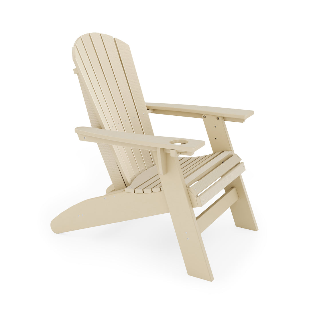 Adirondack Chair Sturdy Hdpe Poly Lumber For Poolside, Patio, And Garden Relaxation No Adirondack Beige Weather Resistant Frame Garden & Outdoor American Traditional Hdpe Hdpe