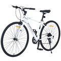 Shimano 7 Speed Hybrid Bike Aluminum Alloy Frame C Brake 700C Road Bike For Men Women'S City Bicycle White Aluminium Alloy