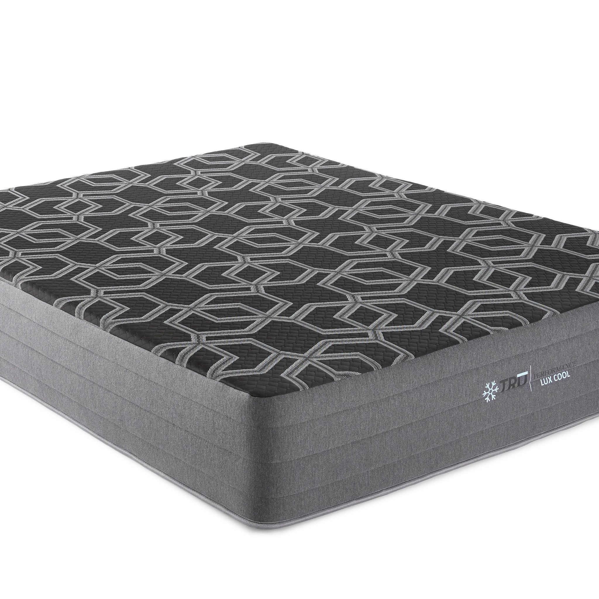 12" Smooth Top Hybrid Medium Plush Queen Mattress Black Foam Spring Queen