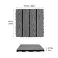 Wood Plastic Composite Deck Tiles Set Of 20Pcs, Composite Decking Resist Rust, Water, Weather, Easy To Diy & Maintain, Indoor&Outdoor,Ideal For Patios, Balconies, Rooftops, Decks, 12X12In Dark Grey Dark Grey Modern Plastic Wood Plastic