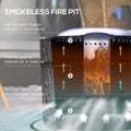 Outsunny Smokeless Fire Pit With Fireproof Mat, 20