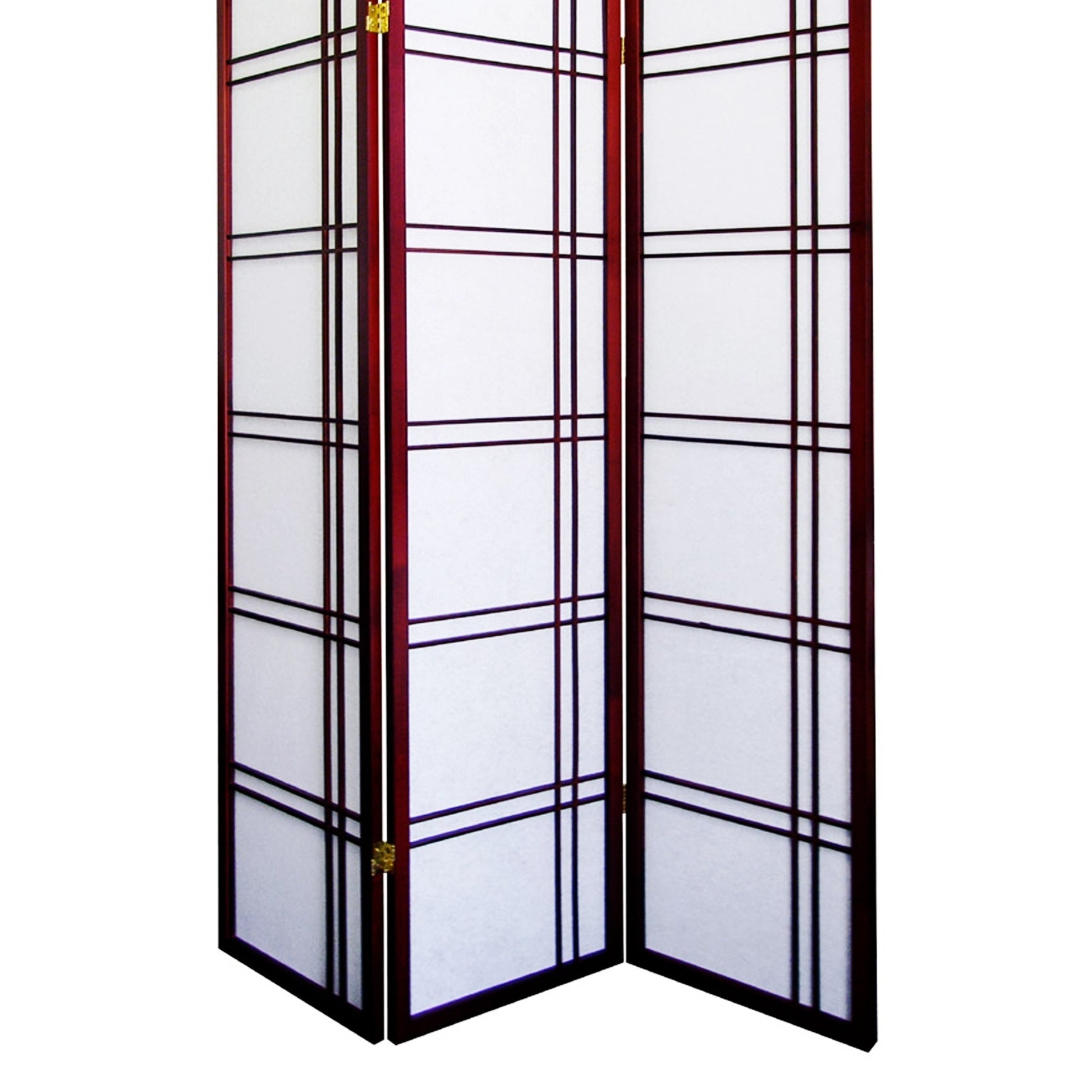 70" Tall 3 Panel Screen Room Divider "Girard" With Cherry Finish Cherry Wood