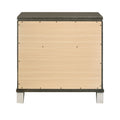 Dark Champagne 2 Drawer Nightstand Champagne 2 Drawers Bedroom Rectangle Glam,Modern Rubberwood Drawers Wood Plastic
