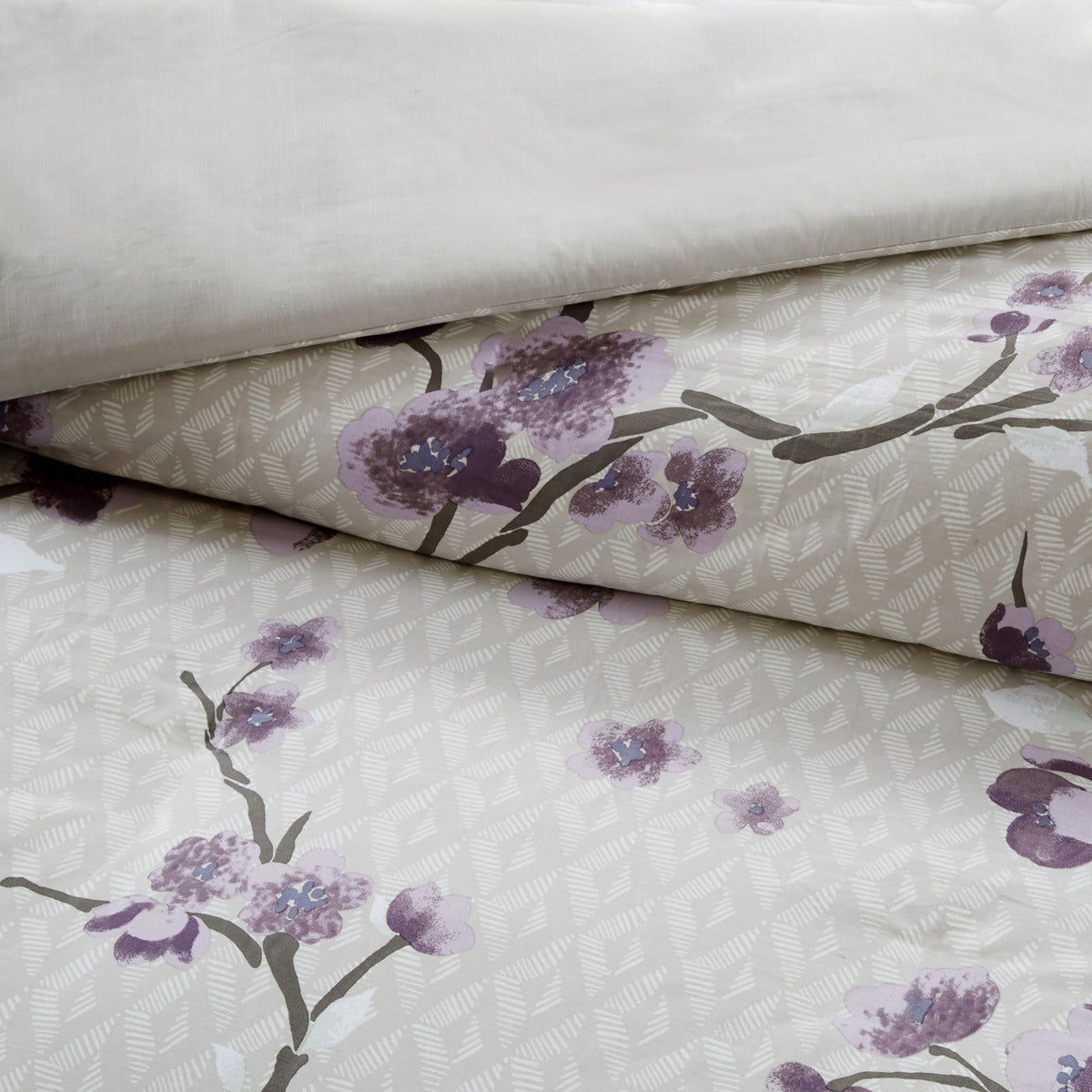 7 Piece Cotton Duvet Cover Set Queen Multicolor Polyester
