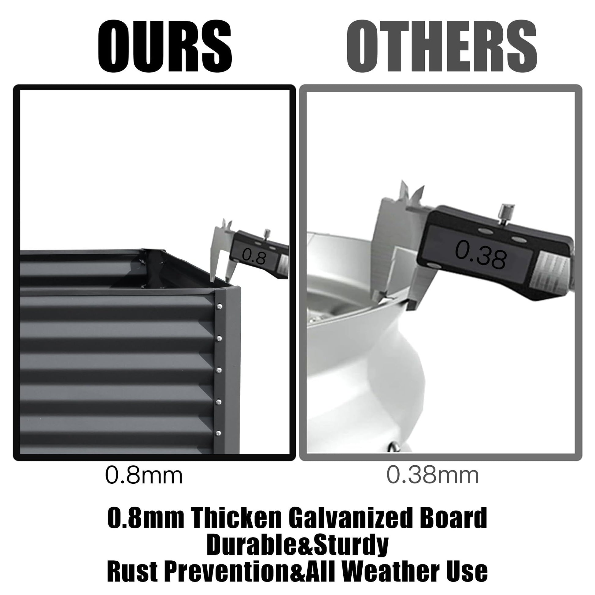 6X3X1Ft Galvanized Raised Garden Bed, Outdoor Planter Garden Boxes Large Metal Planter Box For Gardening Vegetables Fruits Flowers,Gray Gray Garden & Outdoor Steel