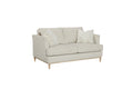 Loveseat With 2 Reversable Cushions And 2 Pillows Off White Upholstered