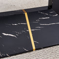 Table And Chair Set.This Modern Dining Table With Mdf Marbled Design Gives You A Luxurious And Elegant Feel.Paired With Multiple Chairs With Pu Artificial Leather Backrest Cushions And Black Legs. Yellow Black Seats 4 Mdf
