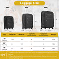 Softside Luggage Expandable 3 Piece Set Suitcase With Duffel Bag Upright Spinner Softshell Lightweight Luggage Travel Set Black Polyester