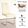 Modern Simple Rectangular Glass Dining Table, Solid Tempered Glass Countertop, Wood Transfer Metal Table Legs, Light Yellow Pu Dining Chair Set, Suitable For Restaurant Kitchen Use Set Of 5 Upholstered Chair Glass Light Yellow Seats 4 Metal Rectangular