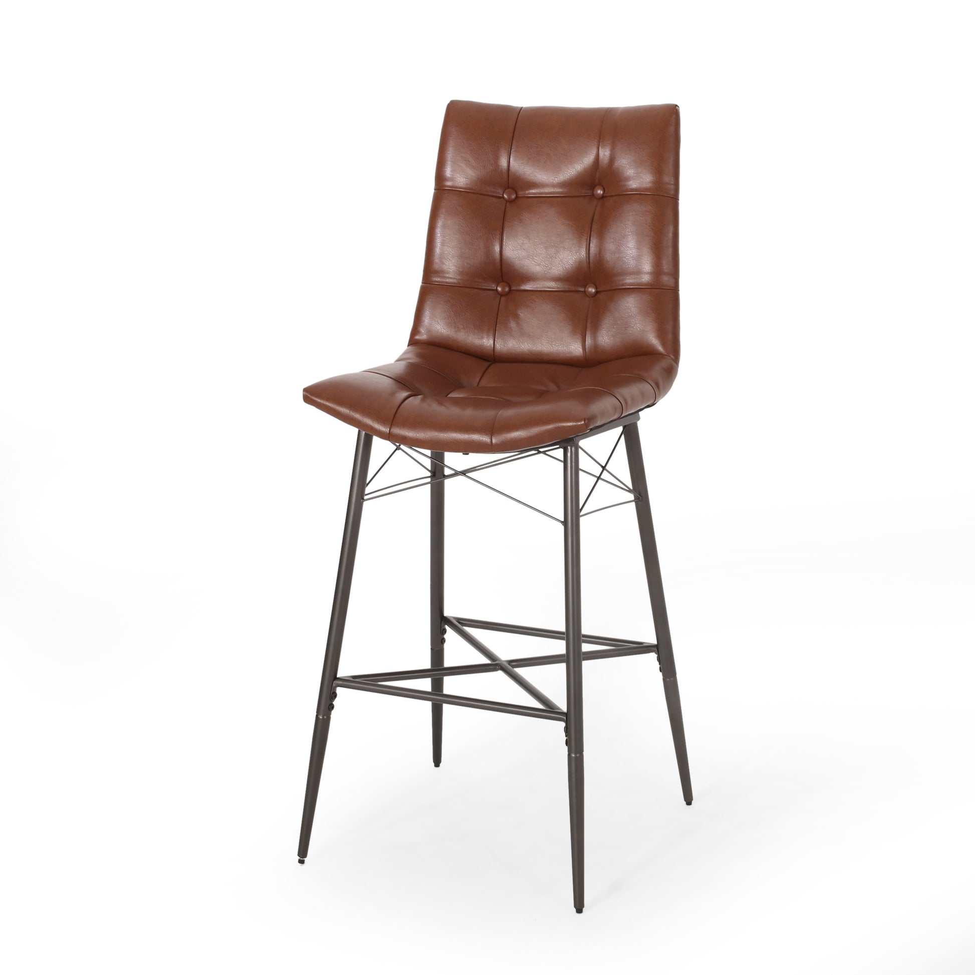 Bar Stool Light Brown Pu