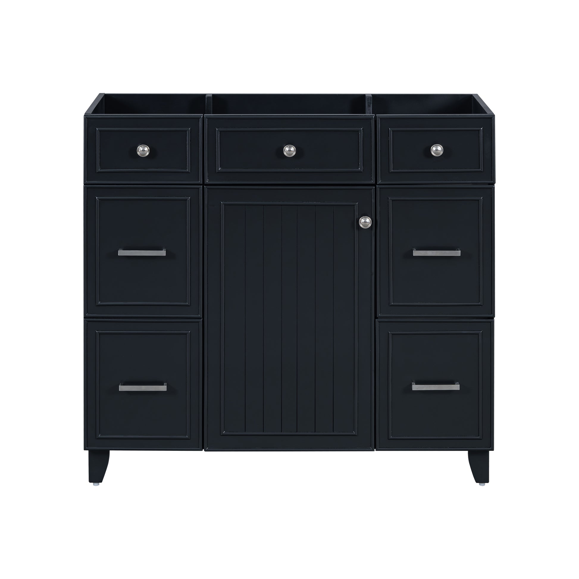 Cabinet Only 36" Bathroom Vanity Black Sink Not Included Black Bathroom Solid Wood Mdf