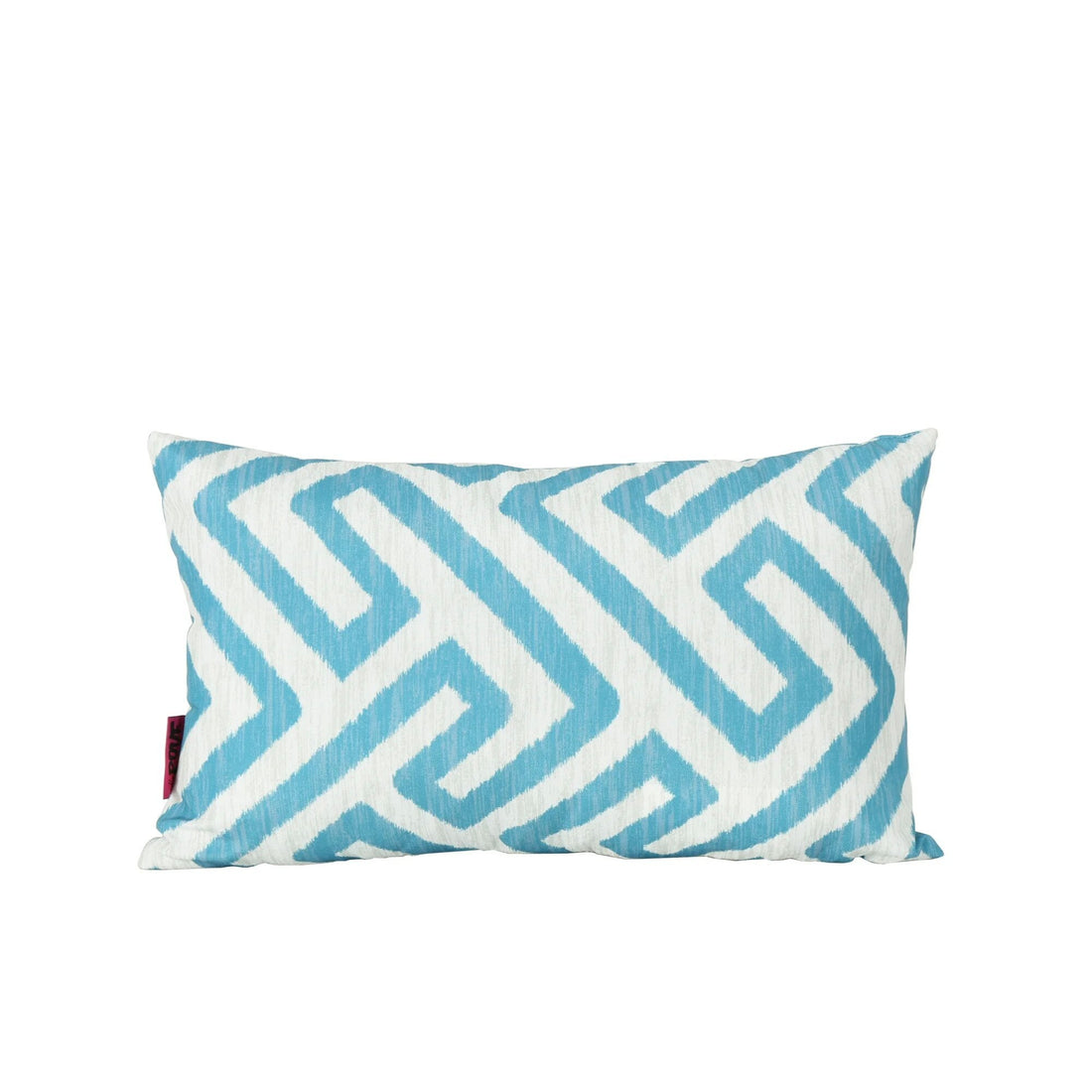 Realm Rectangular Pillow Teal Blue Fabric