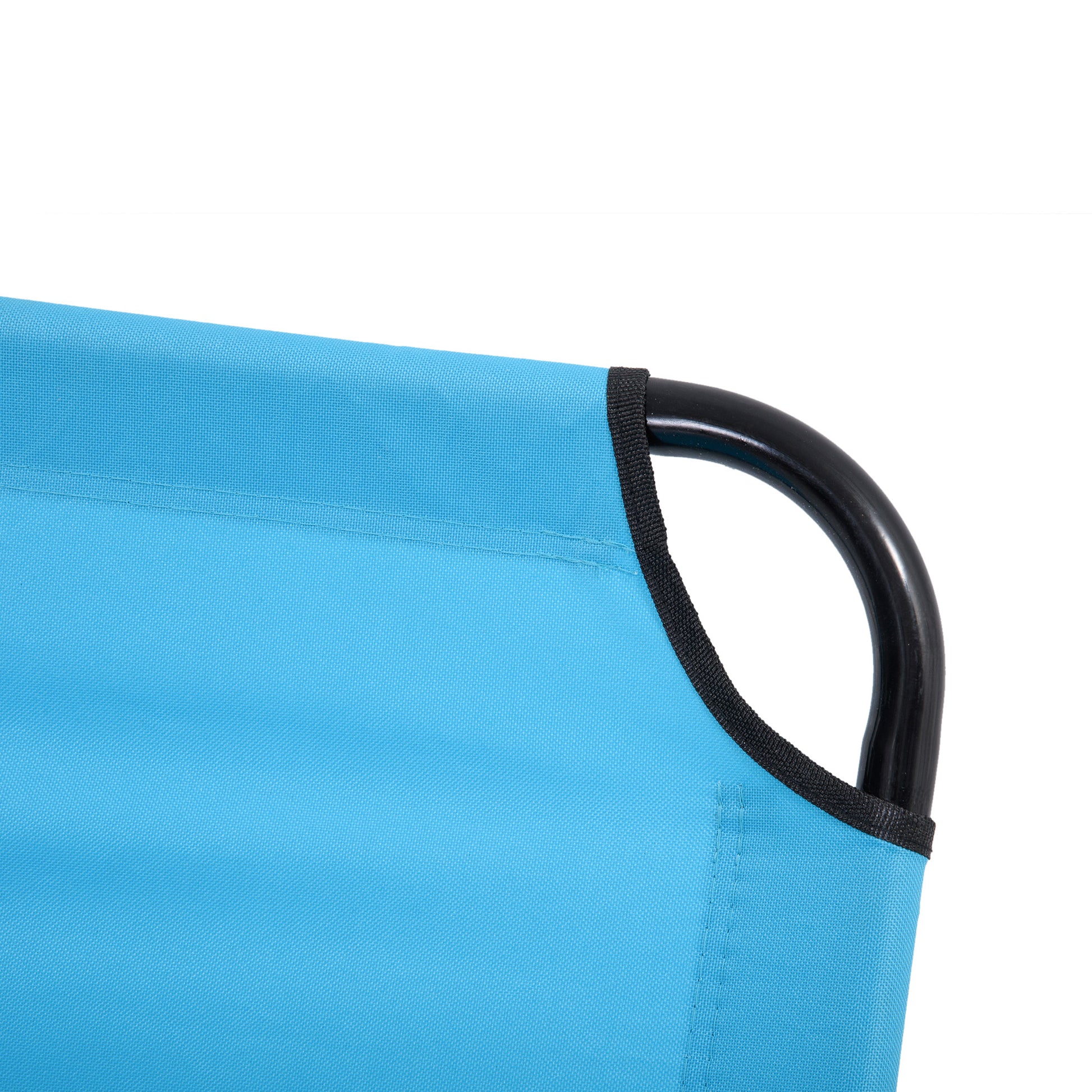 Outsunny Folding Chaise Lounge Pool Chairs, Outdoor Sun Tanning Chairs With 5 Level Reclining Back, Steel Frame For Beach, Yard, Patio, Sky Blue Blue Steel