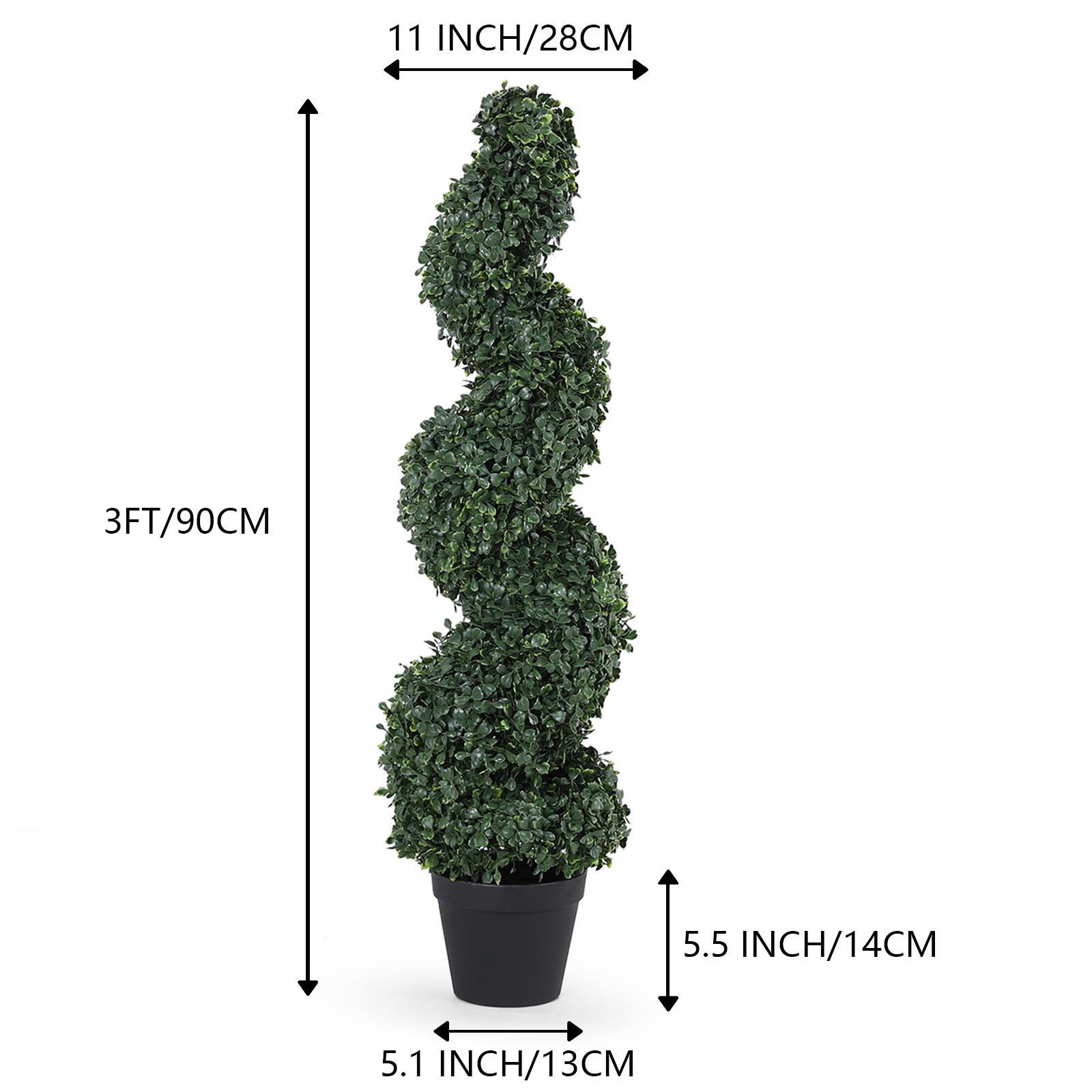 Artificial Spiral Tree Artificial Bonsai Topiary Tree Faked Potted Plants Wholesale Garden Decorative 2Pcs Set Green Plastic