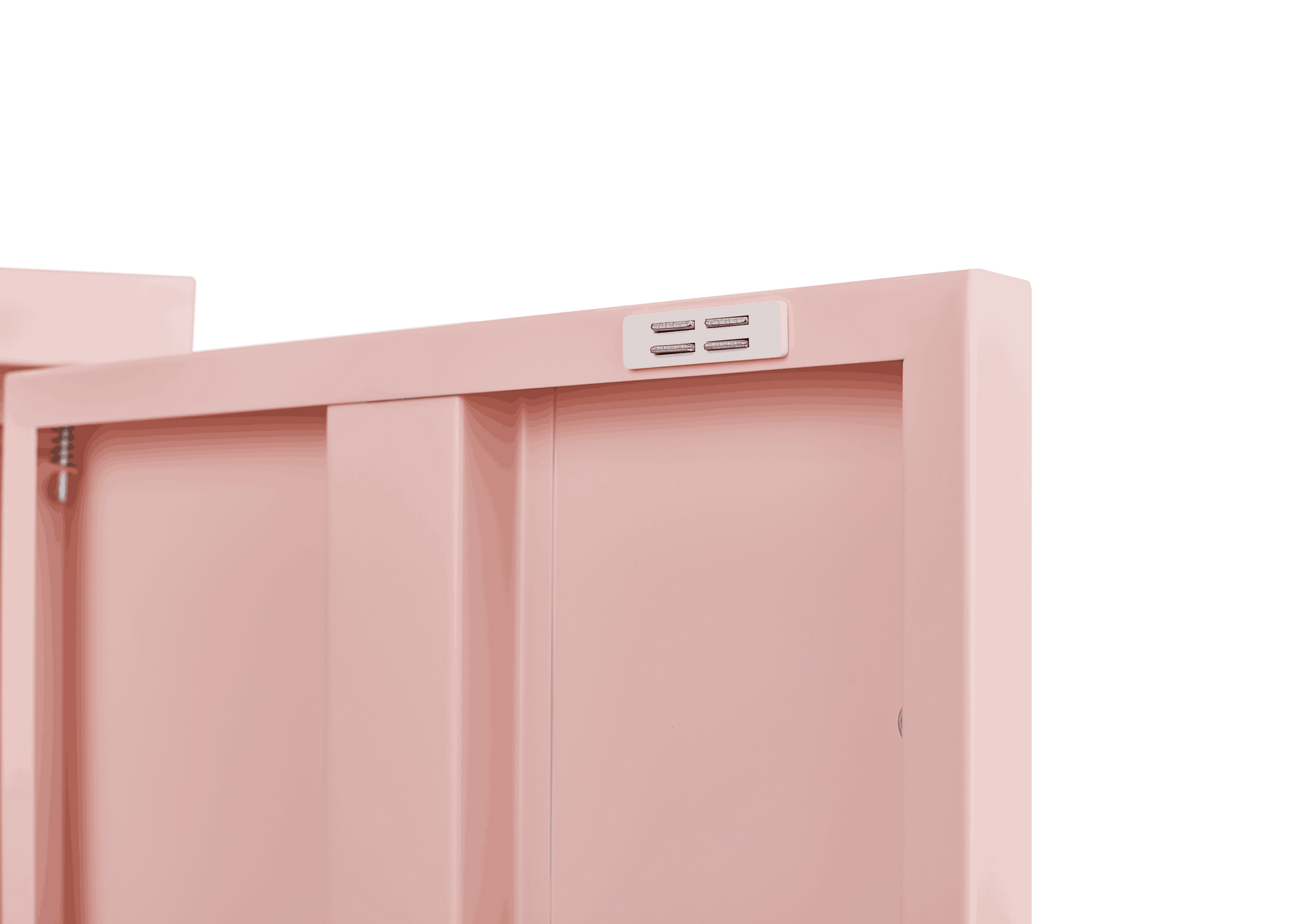 Pink Steel Double Door Cabinet With Handles, With Removable Dividers And Adjustable Height. Suitable For Living Room, Office, Bedroom, Study And Other Places. 3 4 Shelves Pink Metal