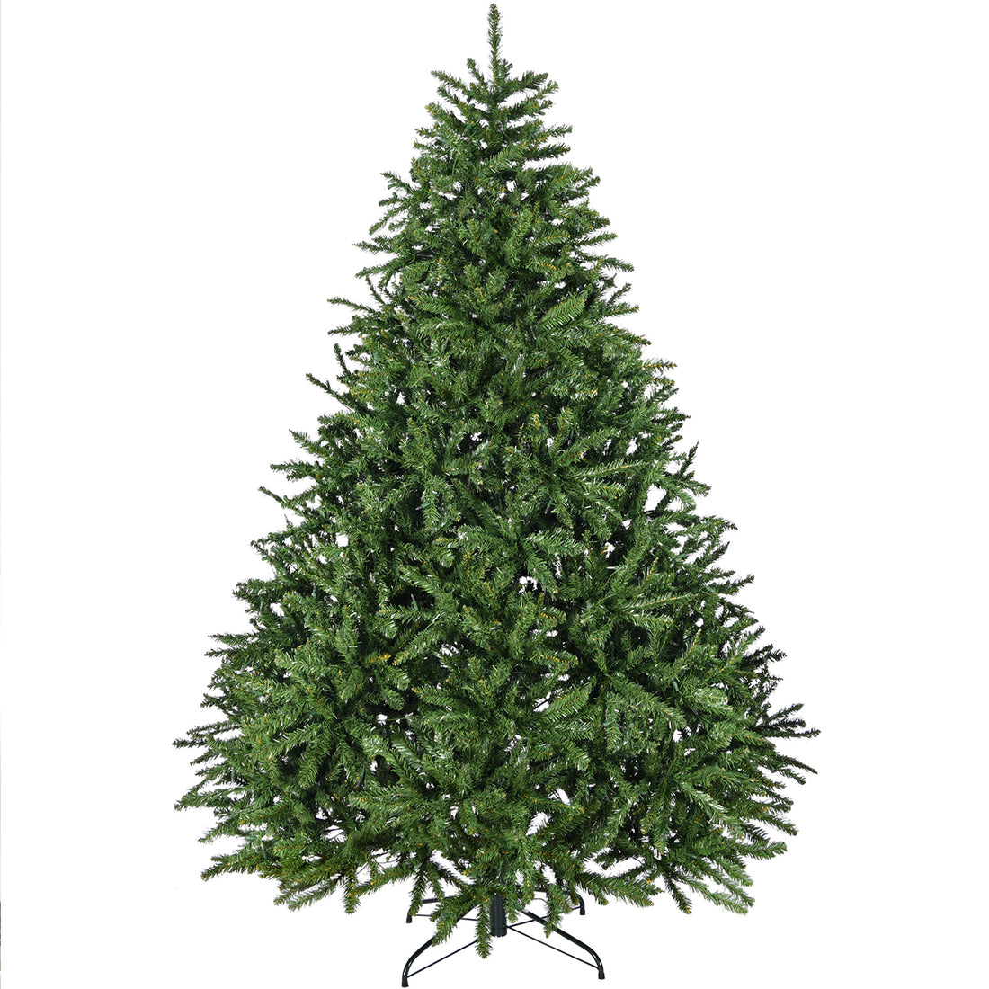 7Ft Pre Lit Artificial Holiday Christmas Tree For Home, Office,Party Decoration W 700 Warm White Lights, 2231 Branch Tips, Easy Assembly, Metal Hinges & Foldable Base Green Pvc