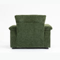 Modern Oversized Chair With Ottoman,Chenille Fabric Sofa Bed,Accent Chair Comfy Sofa With Cupholders And Usb Charging Ports Chair For Living Room,Bedroom,Apartment Green Chenille