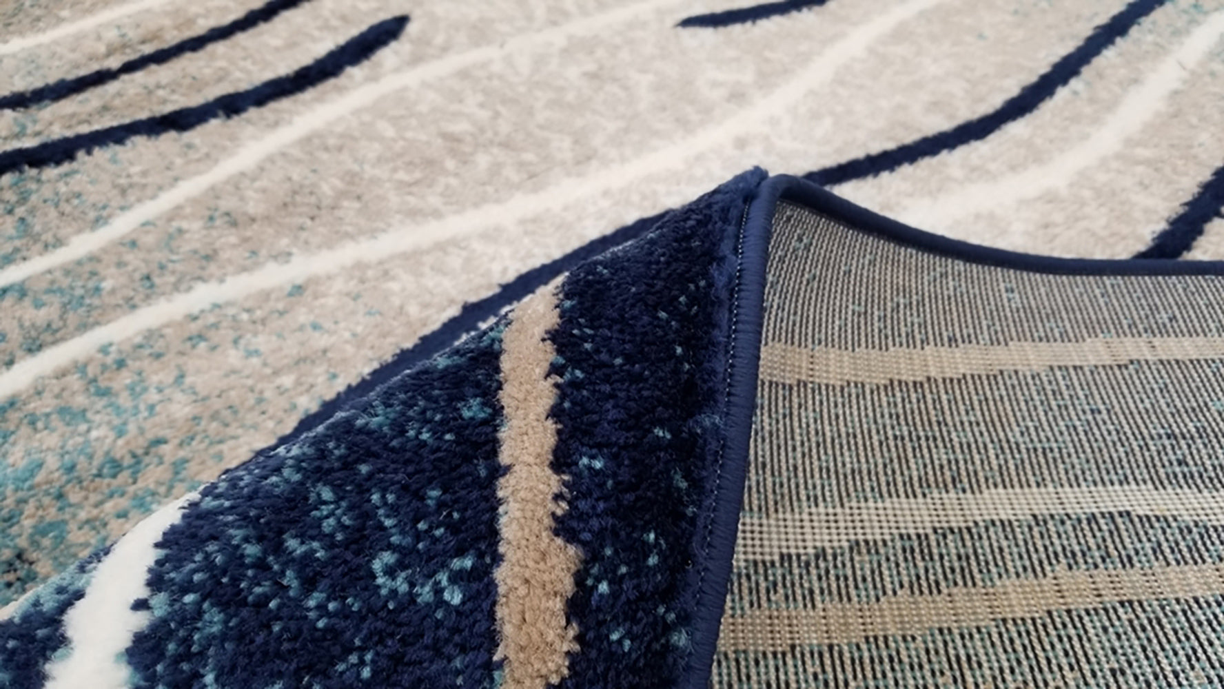 Jersey Area Rugs, Carpets For Livingroom, 7X10 Area Rugs ,3001 Blue Rectangle 8&10 Blue Contemporary Abstract Polypropylene