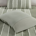 3 Piece Striped Cotton Duvet Cover Set Queen Multicolor Cotton