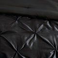 7 Piece Tufted Comforter Set Black Queen Queen Black Polyester