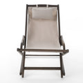 Nikki Beach Sling Chair Beige Set Of 2 Grey Wood