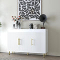 3 Door Large Storage Sideboard With Gold Handles For Kitchen, Dining Room And Living Room.55.12