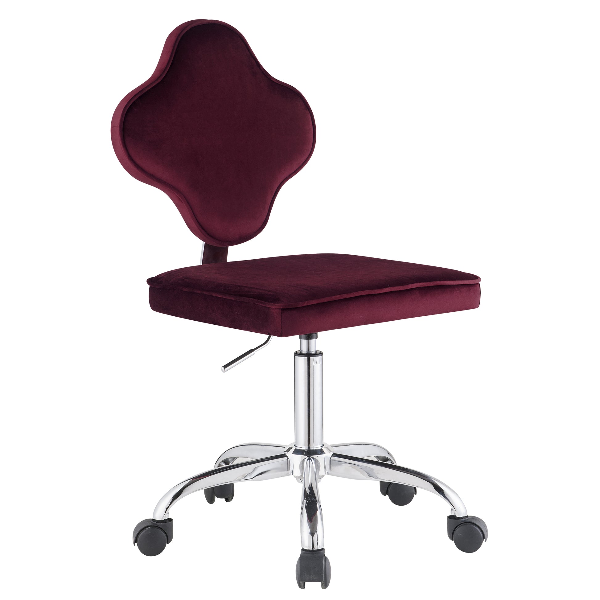 Red Swivel Office Chair With Casters Solid Red Office Foam Traditional Office Chairs Solid Back Swivel Fabric Metal