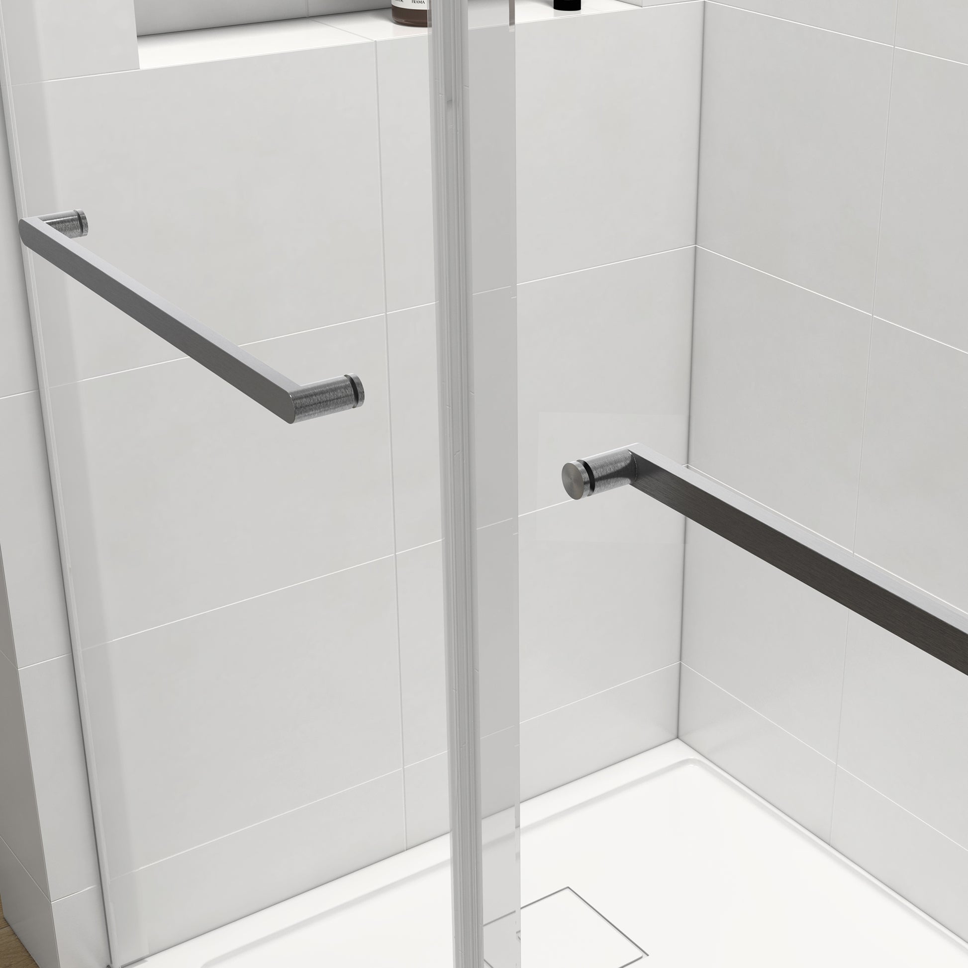 Shower Door Handle Only, 24D02P06 Chx Chrome Stainless Steel
