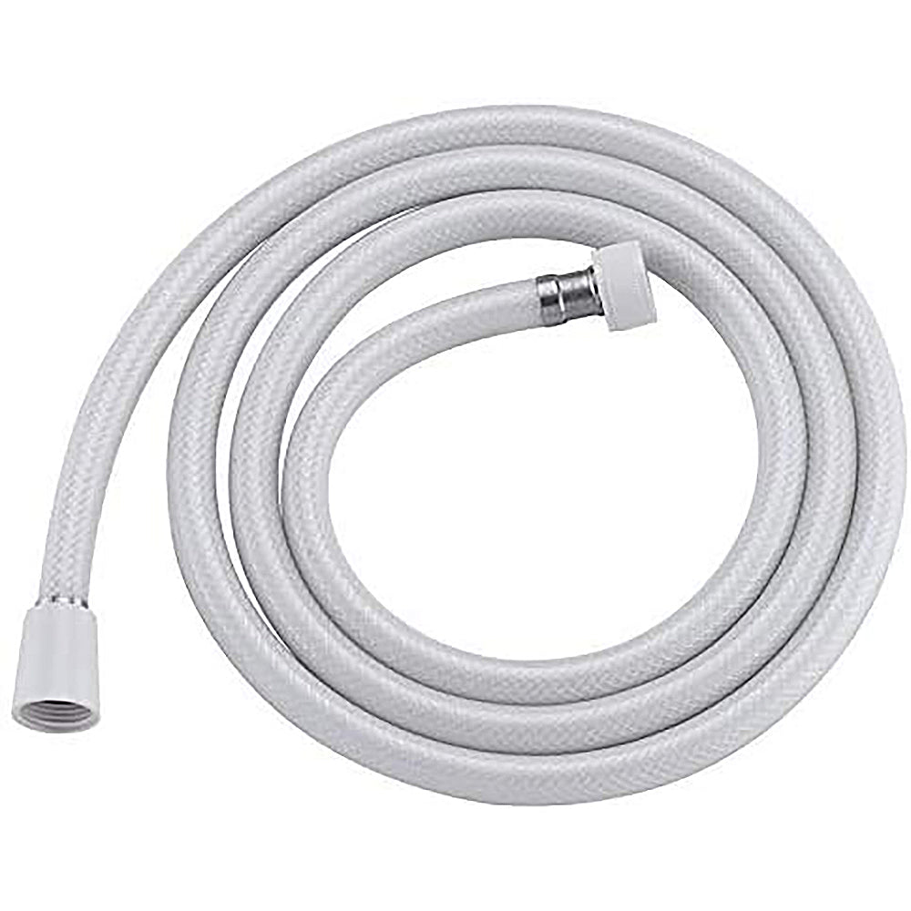 Pvc Shower Hose 59 Inches Extra Long Smooth Handheld Shower Hose Flexible Anti Kink Handheld Shower Head Hose With Brass Spin Inner Core White White Plastic