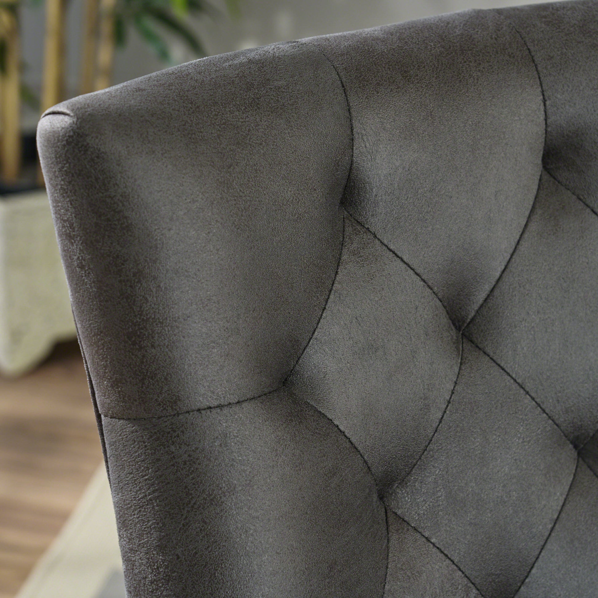 Cheney Dining Chair Kd Mp2 Set Of 2 Slate Microfiber