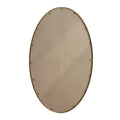 Iron Art Oval Retro Mirror, Antique Effect, Wall Hanging, Suitable For Bathroom, Bedroom, Living Room Gold Gold Glass,Mdf Iron