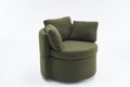 029 Teddy Fabric Swivel And Storage Chair With Back Cushion For Living Room,Green Green Primary Living Space Modern Foam Teddy