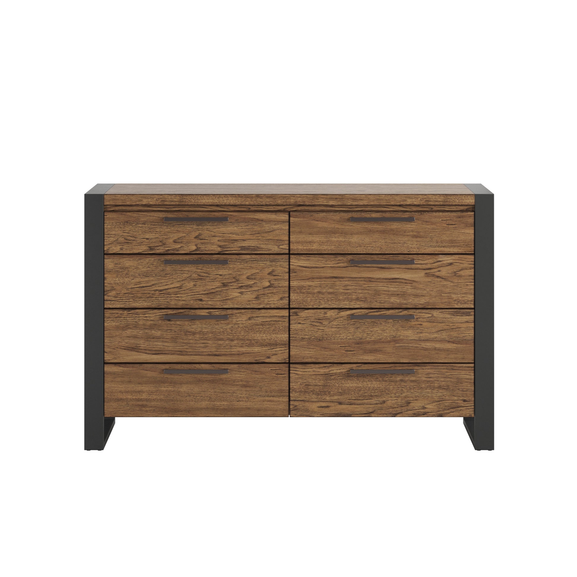 Phera Brown 8 Drawer Dresser Brown Engineered Wood