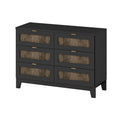 4 Pieces Bedroom Sets, Full Size Farmhouse Platform Bed With Wooden Strip Decoration, Storage Nightstand And Dresser With Metal Handle, Black Full Black 4 Piece Set Particle Board