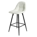 Counter Stools,Set Of 2 Bar Stools With Back And Footrest, Modern Metal Counter Height Barstools For Kitchen Home Bar,25.5