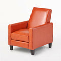 Recliner Push Back Chair For Elegant Home D Cor Orange Orange Pu