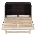 Full Size Murphy Bed With Large Drawers,Espresso Full Espresso Plywood