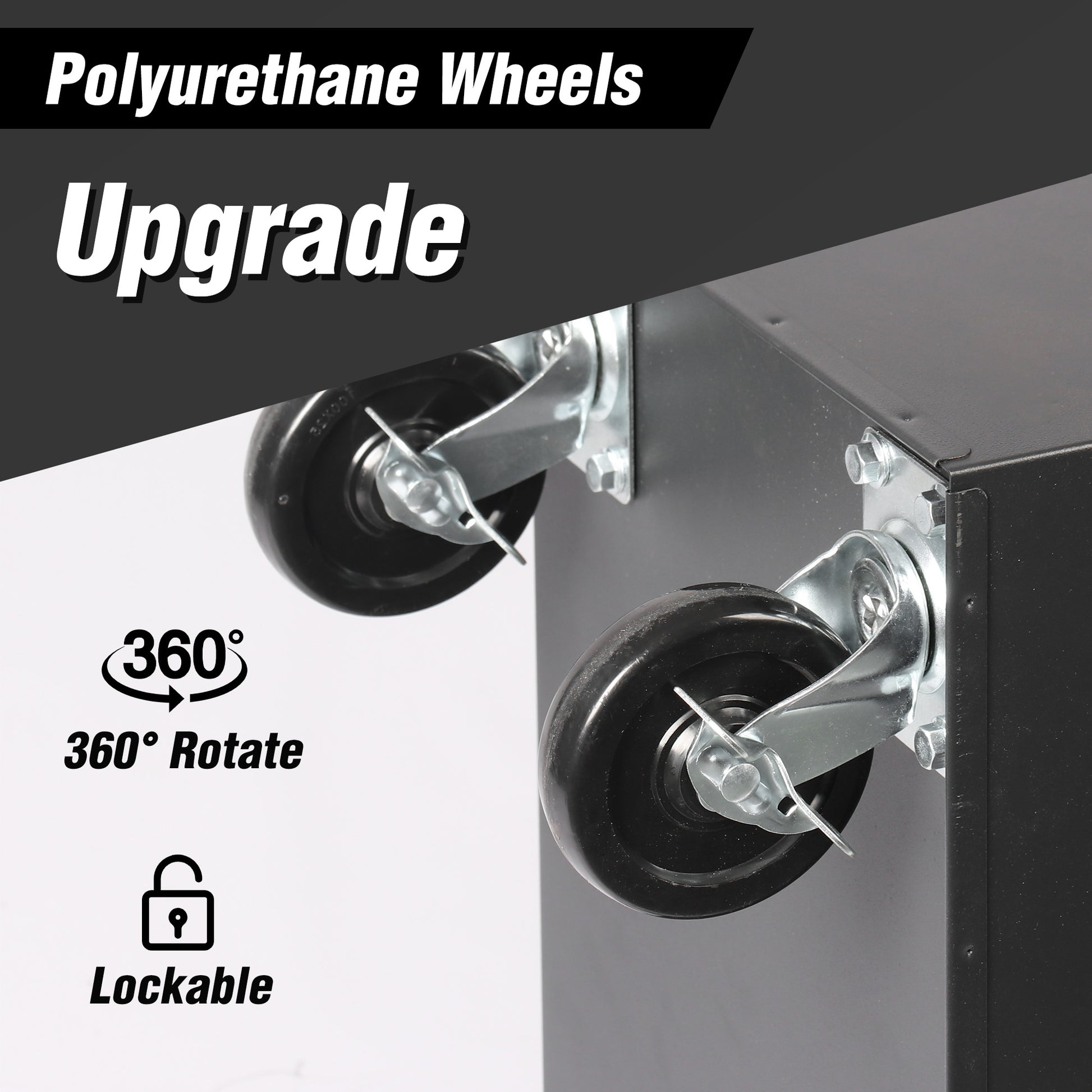 Rolling Tool Chest With 7 Drawer Tool Box With Wheels Multifunctional Tool Cart Mechanic Tool Storage Cabinet For Garage, Warehouse, Workshop, Repair Shop Black Steel