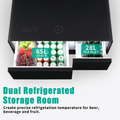 Modern Smart Coffee Table With Built In Fridge, Bluetooth Speaker, Wireless Charging, Touch Control Panel, Usb Interface, Outlet Protection, Atmosphere Light, Black Black Built In Outlets Or Usb Primary Living Space Luxury,Modern Freestanding Rectangular