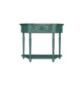 1 Drawer End Table,Side Table,Elegant Carved 1 Drawer End Table For Living Room Bed Room Study Entryway Dark Green American Design Mdf