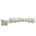3 Piece Comfortable Oversized Sectional Sofa, One Single Sofa And One 2 Seater Sofa And One 3 Seater Sofabeige Corduroy Deep Seat Sofa Beige Corduroy 6 Seat
