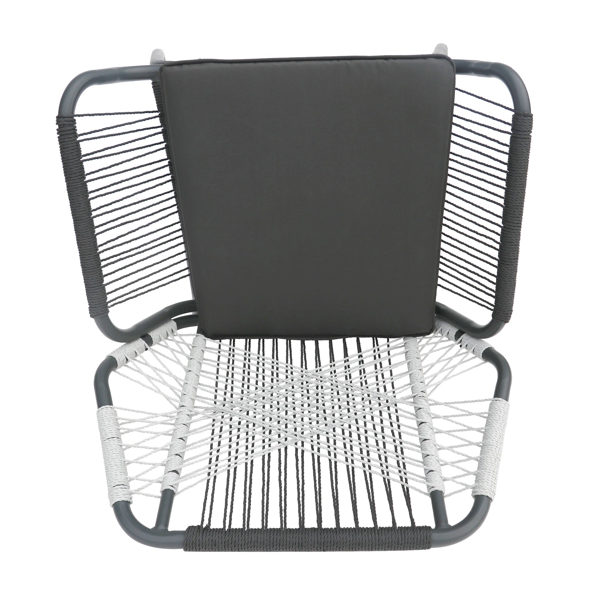 Idaho Club Chair Gray Woven Rope