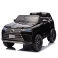 Licensed Lexus Lx600 24V Two Seater Xxl Kids Ride On Car W Parents Control,Seat Width 20 Inches,2Wd,Four Wheel Suspension,Bluetooth,Mp3,Music,Power Display,Speeds 1.86 3.11Mph For Kids. Black Polypropylene