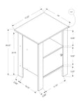 Accent Table, Side, End, Nightstand, Lamp, Storage, Living Room, Bedroom, Brown Laminate, Transitional Oak Particle Board