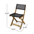 Hillside Bistro Set,2 Chairs 1 Table Brown Wood