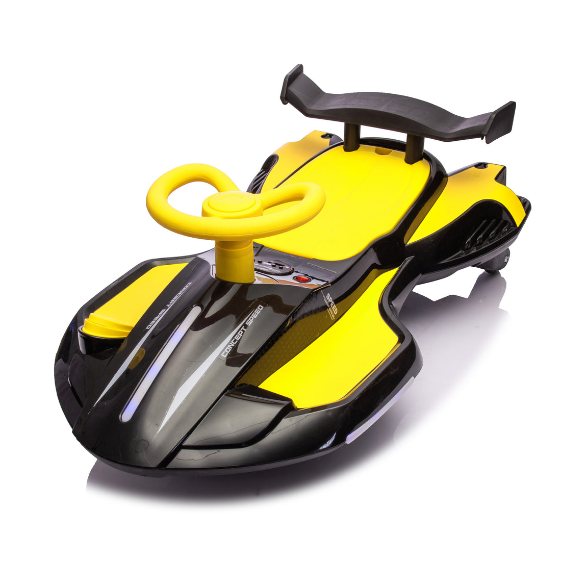 12V Kids Ride On Electric Toy,360 Degree Drift In Place,Spray Function,Front&Side Lights Design,Usb Mp3,Bluetooth,Music, 3.73 4.35 Mph,Easy Installation,Ultimate Cool Operation For Kids Aged 3 . Black 100 149 Lbs Polypropylene