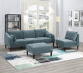 Beautiful 5Pcs Modular Sectional Set 2X One Arm Chairs 2X Armless Chair 1X Ottoman Living Room Furniture Mineral Color Morgan Fabric Grayish Primary Living Space Cushion Back
