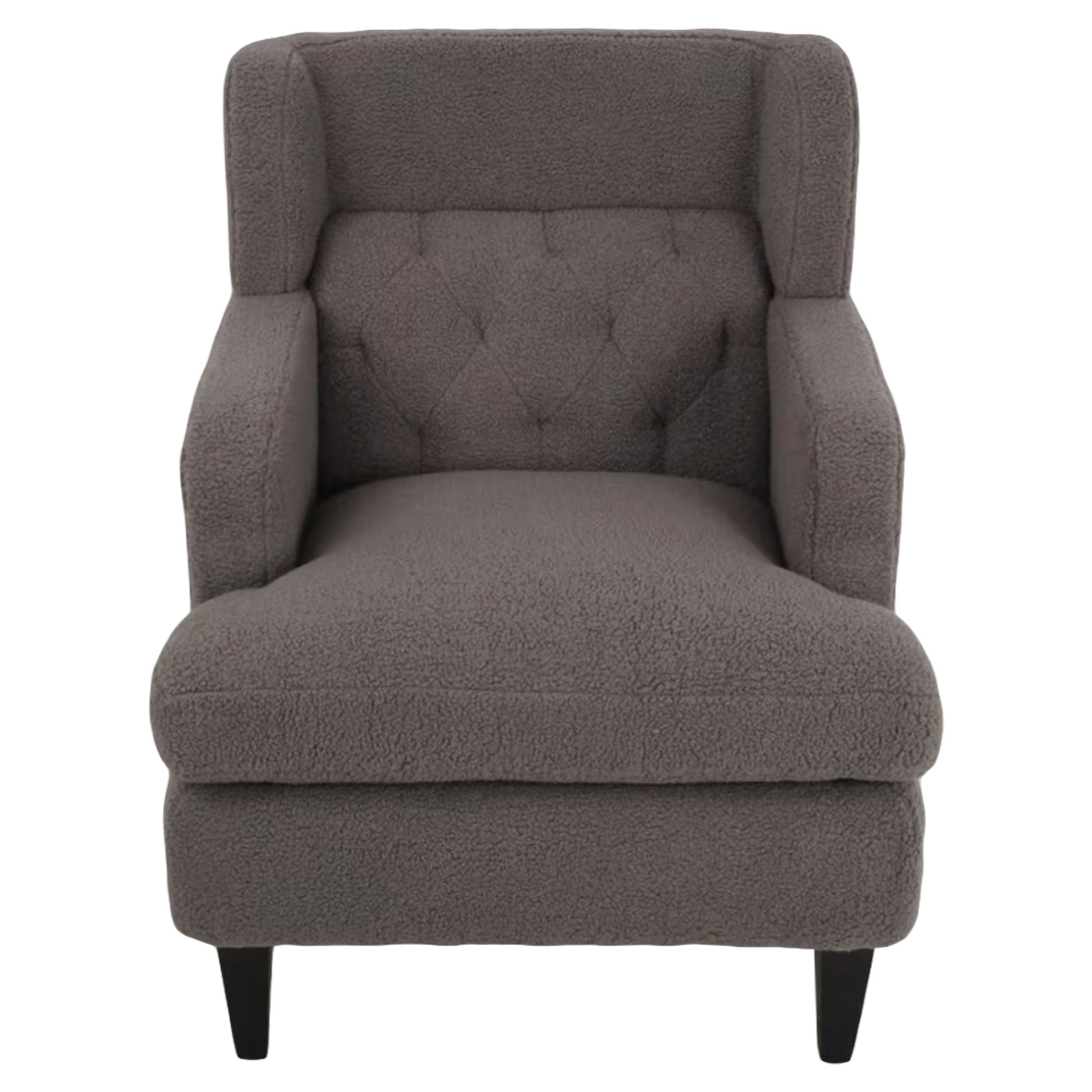 Upholstered Accent Chair Tufted Armchair For Living Room And Bedroom, Russet Brown Brown Birch Foam Teddy